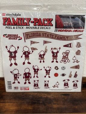 Florida State Family Peel & Stick Decal Pack - Garnet & Gold-New!